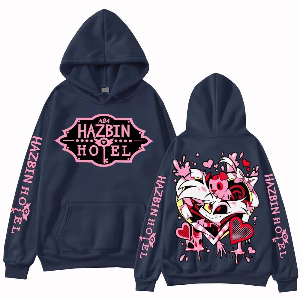 Hazbin Hotel Angel Dust Hoodie Man Woman Harajuku Long Sleeve Pullover Tops Sweatshirt Gift