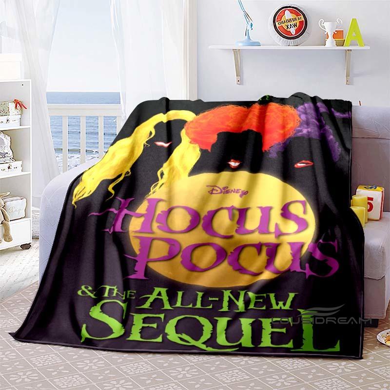 Hocus Pocus Creative Flannel Print Blanket, Super Soft and Comfortable, Perfect for Sofa Naps or Home Blankets, the Perfect Gift