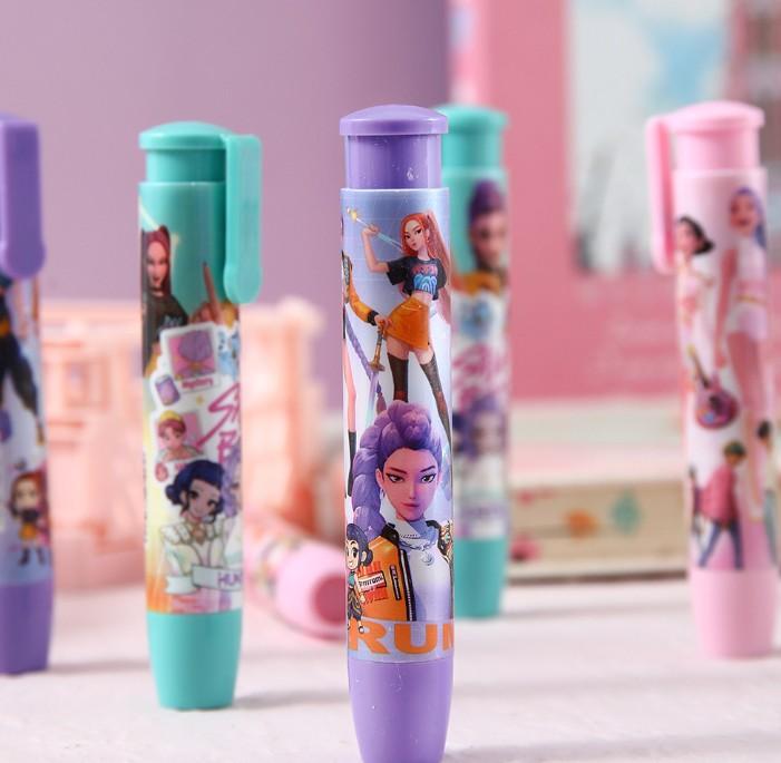 Kpop Dämonenjäger Team Drückt Radierstift Stift Typ zum Korrigieren und Wischen Weniger Staub Schüler Schreibwaren Schönes Geschenk