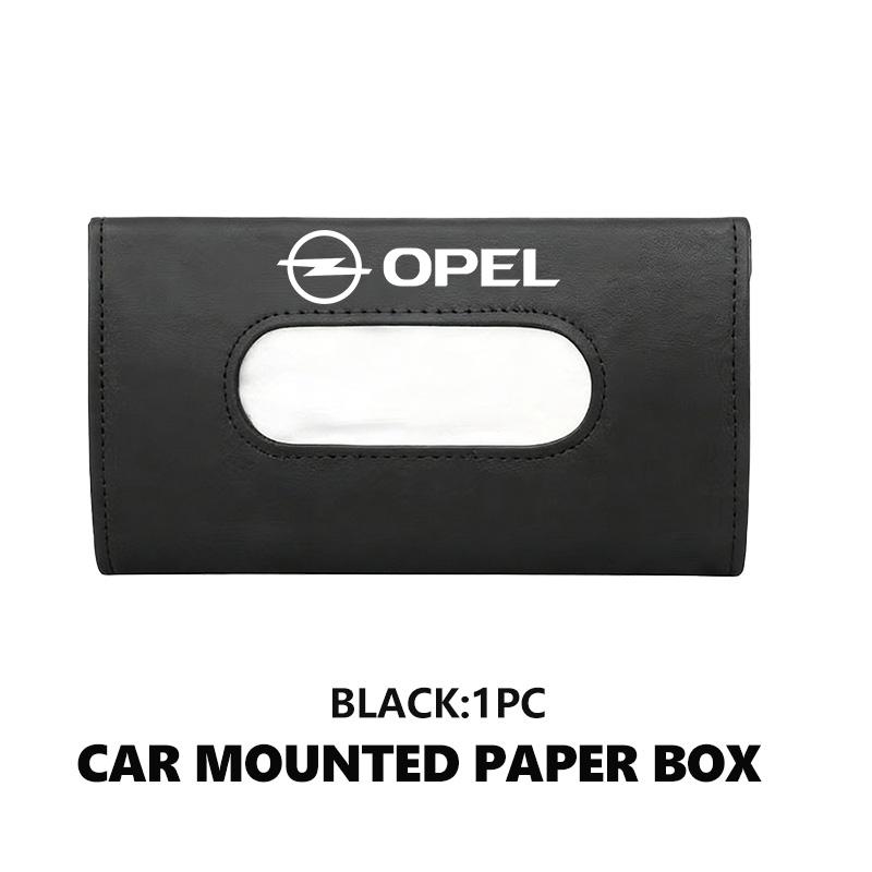 For Opel CorsaLeather Car Sunshade Tissue Box Paper Towel Hanging Bag Interior For Opel ADAM ASTRA J K CORSA E INSIGNIA MOKKA VIVA Meriva