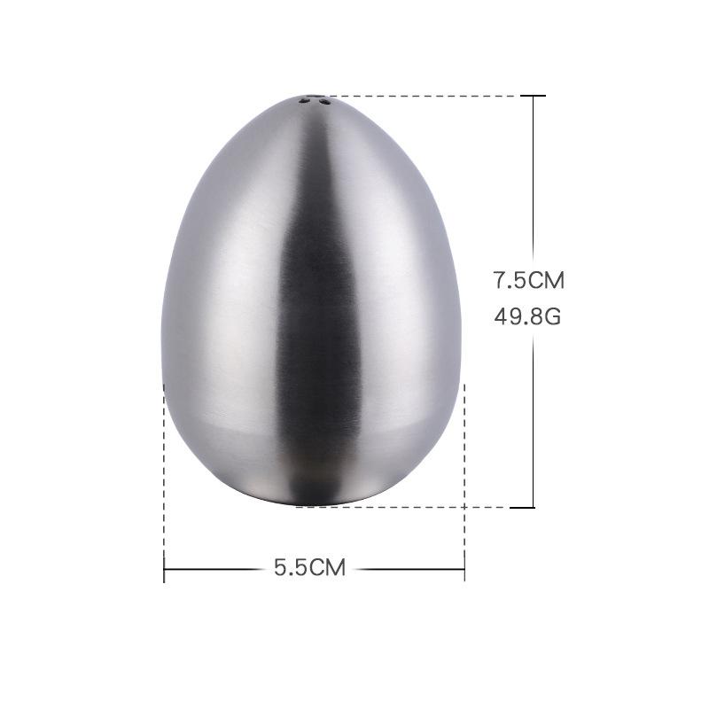 

Creative Stainless Steel Egg Seasoning Jar, Kitchen Salt and Pepper Bottle, Three-hole Mini Household Egg Seasoning Jar