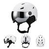 F-SH-47 Ski Helmet with Removable Liner and Ear Pads Goggles Compatible PC Material for All