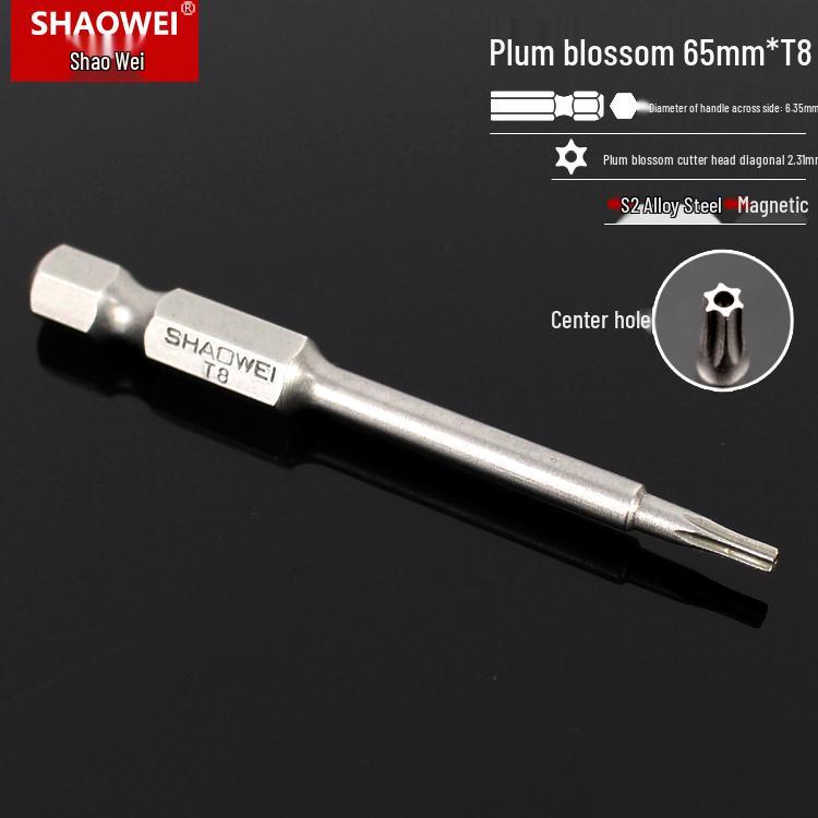 Magnetic 50mm Star Screwdriver & Hex Bit Set for Electric Drills