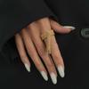 Personality Exquisite Copper Beads Tassel Adjustable Open Ring for Women Vintage Adjustable Knuckle Ring Jewelry New