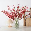 Artificial Crabapple Blossom Stem Realistic Faux Begonia Vine Branch Long Stem Fake Flowers for Spring Summer Indoor Wedding Home Table Centerpiece