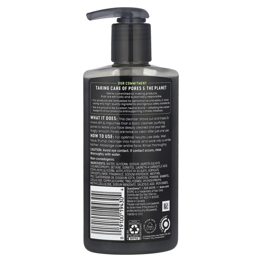 Deep Pore Charcoal Cleanser, 6.77 Fl Oz (200 Ml)