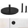 Stylish Black Door Hole Cover Plate with Screws for Quick Installation