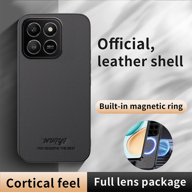 Luxury Business Leather Soft Frame Magnetic Cover For Honor X7D HonorX7D Honor 400 Smart Honor400Smart Phone Cases Capa