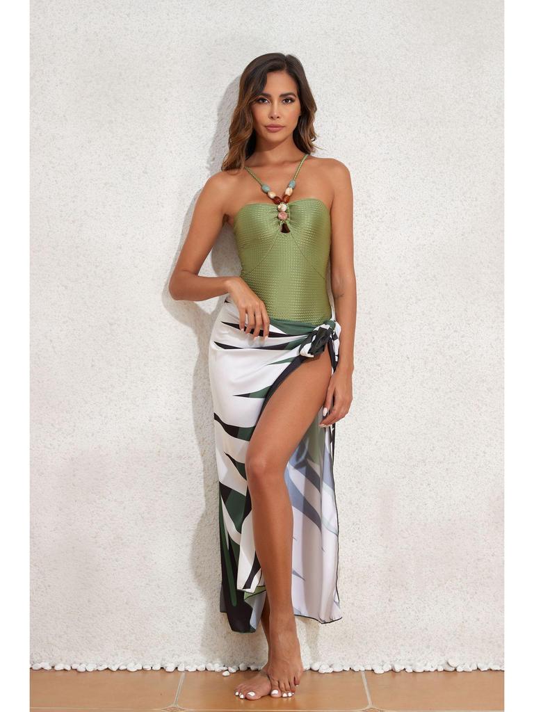 2024 Women's One-Piece Swimsuit: Slimming, Sexy, Sun Protection, Belly Covering, Gauze Skirt Bikini Set