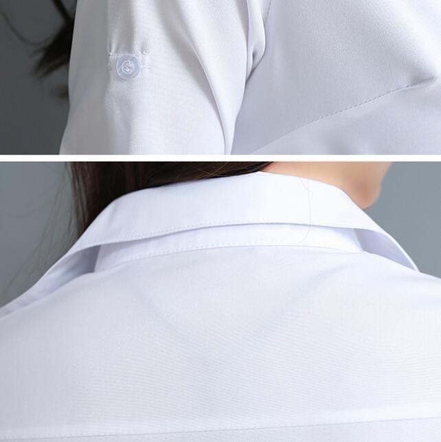 2024 Large Size Medium-length White Shirt Women Long-sleeved New Loose Shirt