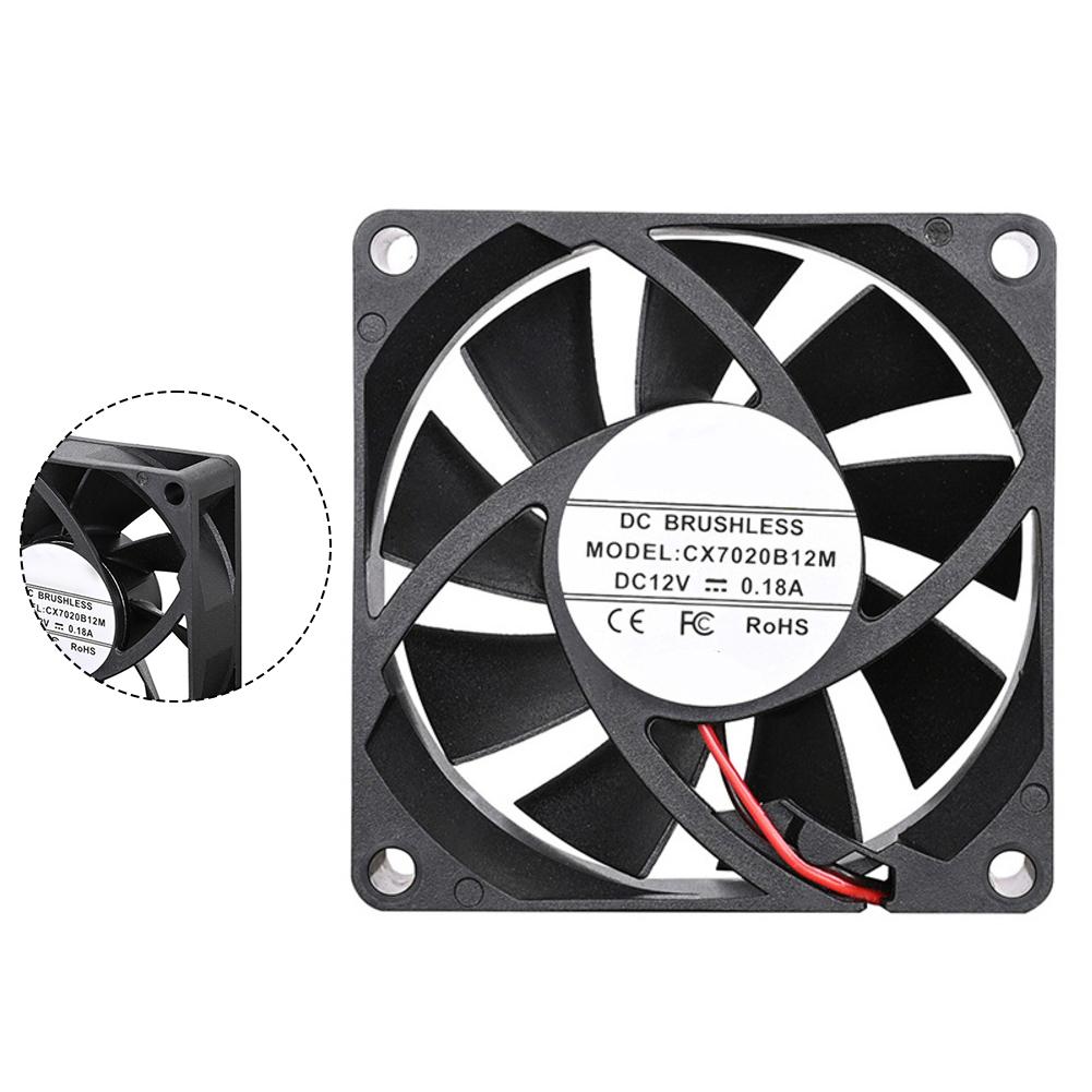 For Inverters 70x70x20mm Fan 12V Cooling Fan Cooling Solution 70x70x20mm 9 Blades Compact Design Easy Installation