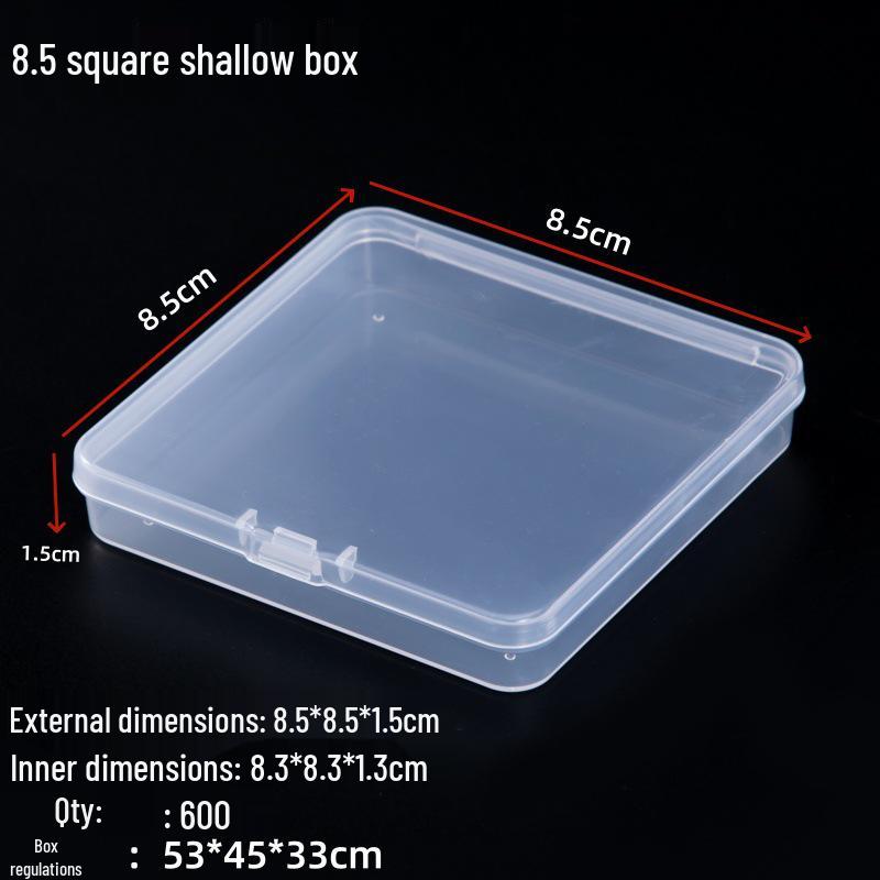 Rectangular Transparent PP Plastic Storage Box for Stationery, Cards, Hardware, Jewelry, and Fishing Gear