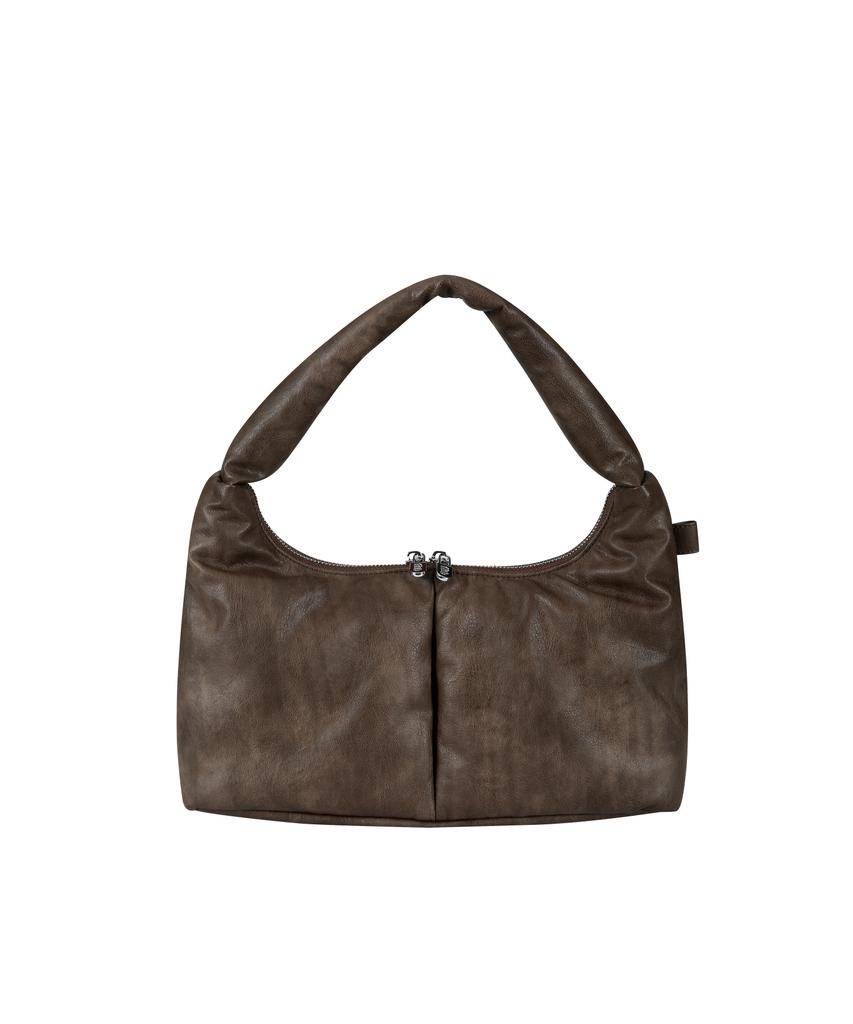 Fillintheblank Soft Basket Hobo Bag (S)(Brown)