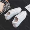 Fashion Comemore White Women's Sneakers 2025 Spring Autumn Lace-Up Casual Platform Leather Sports Shoes Students Flat Bottom Board Shoe