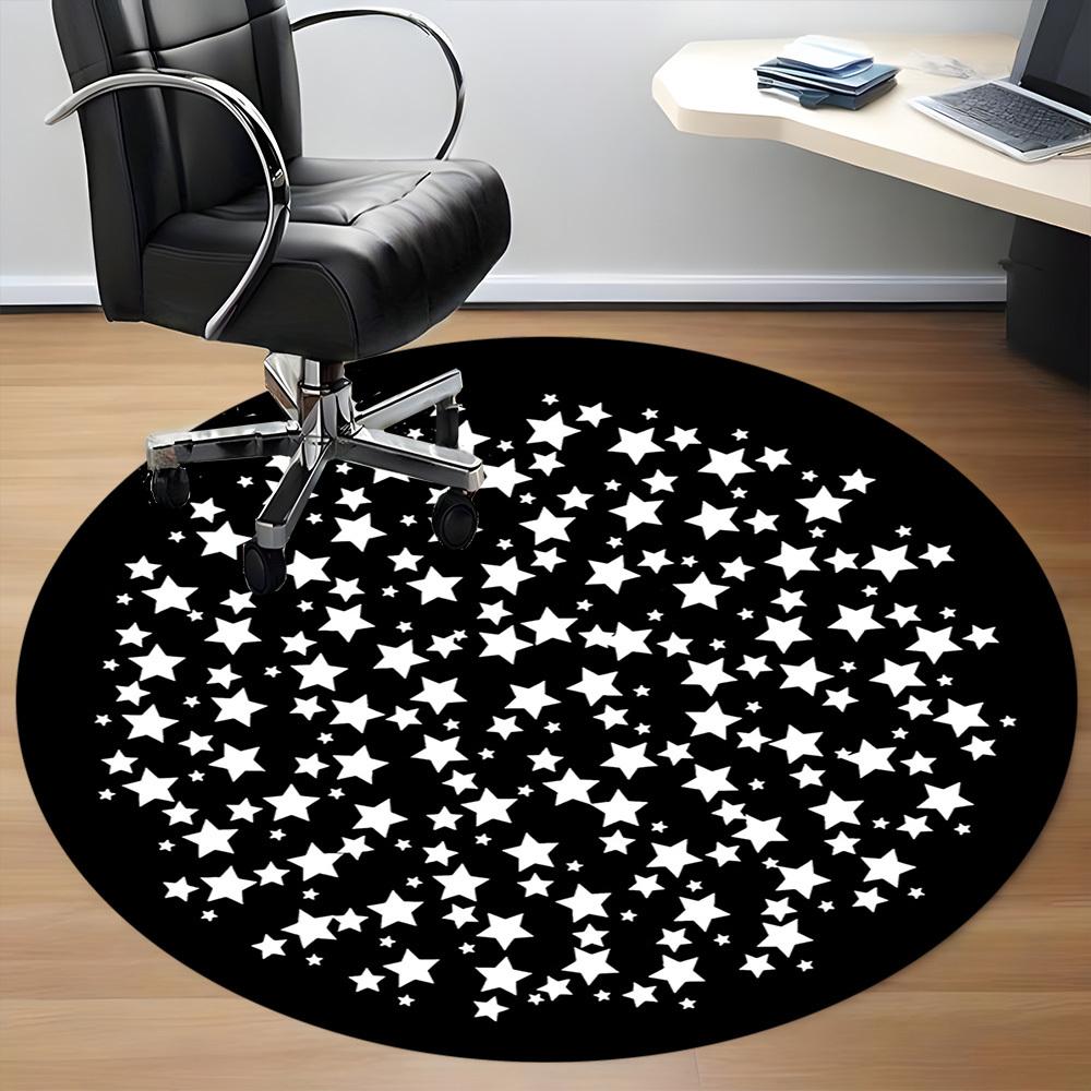 1 alfombra de cielo estrellado, redonda antideslizante duradera de gran tamaño para oficina, adecuada para la oficina