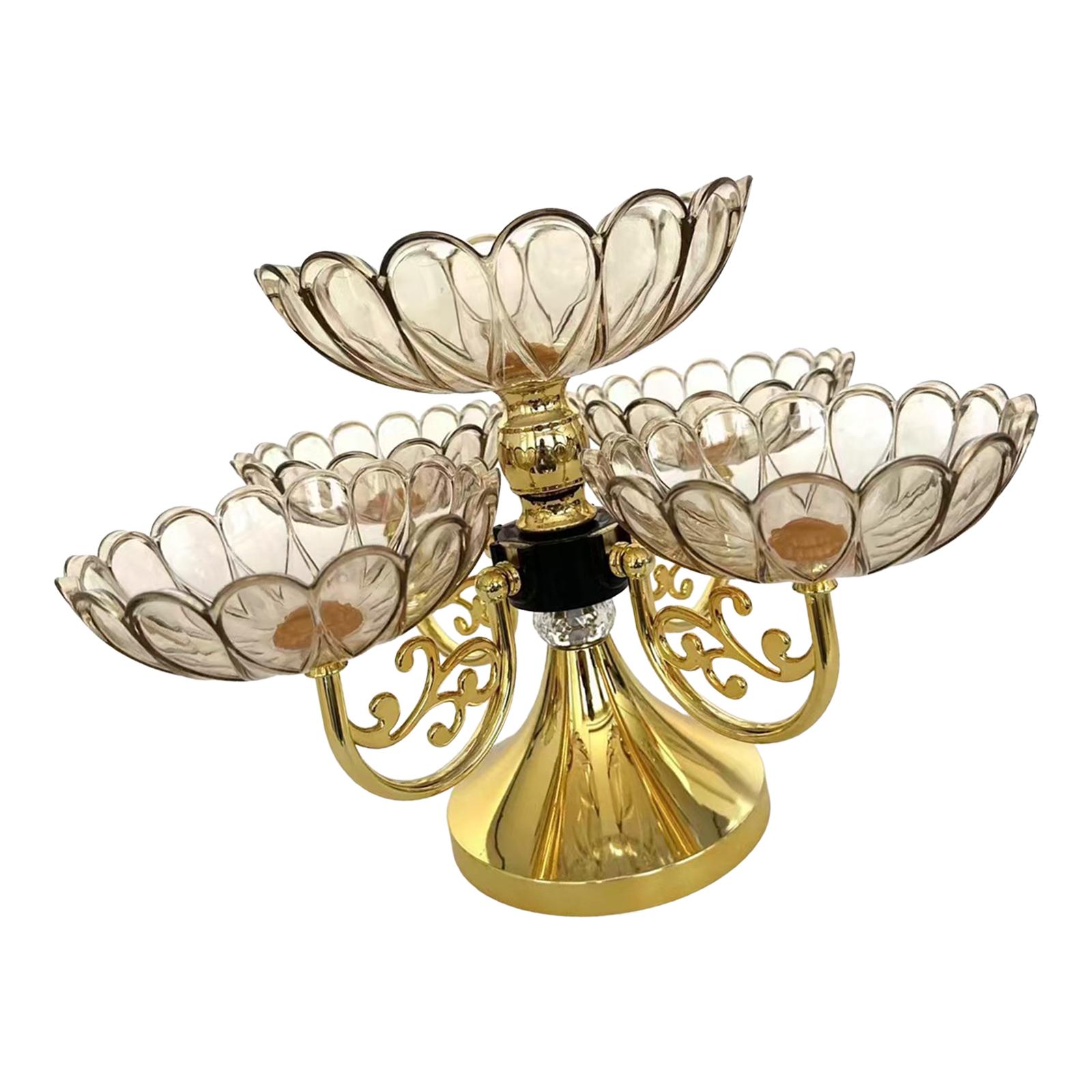 Flower Shape Appetizer Platter Fruit Bowl with Multi Bowl Divided Serving Dishes for Hotel Party Office Living Room Wedding