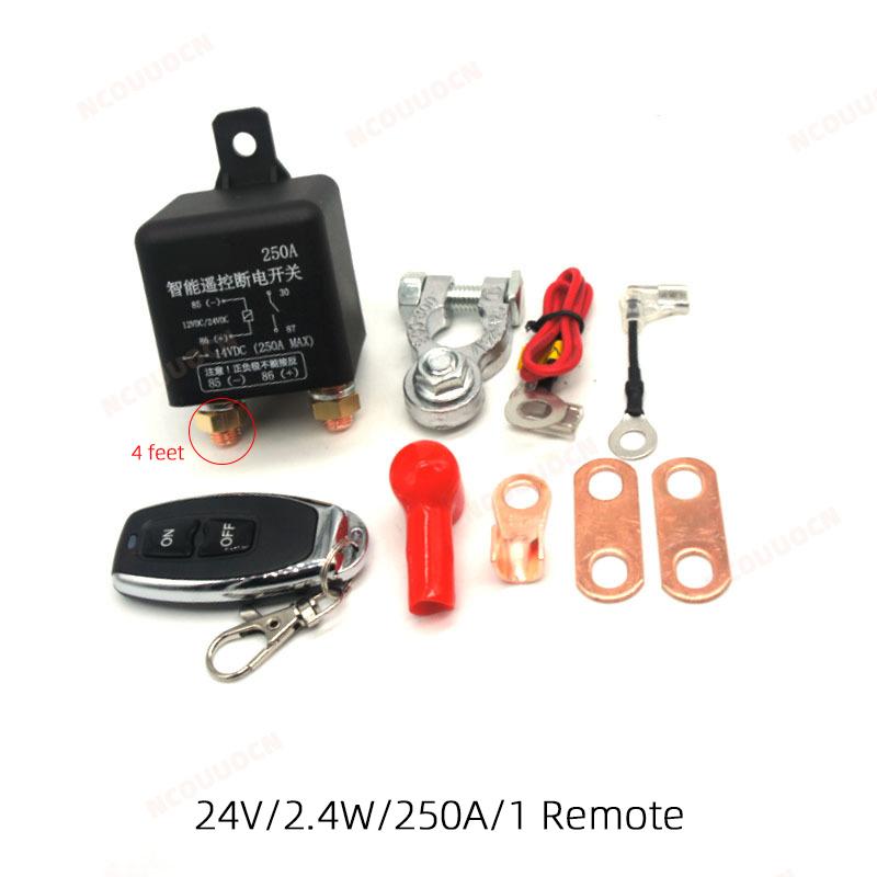 Universal Battery Switch Relay 12V 24V 120A 200A 250A Wireless Remote Control Disconnect Cut Off Isolator Master Switches