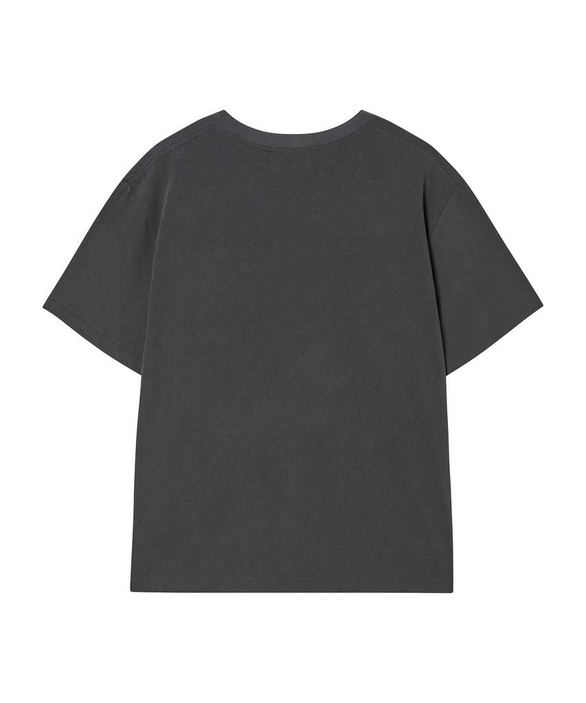 BEYOND CLOSET [Collection Line] Shadow Swan Washed Short Sleeve T-Shirt Washed Charcoal