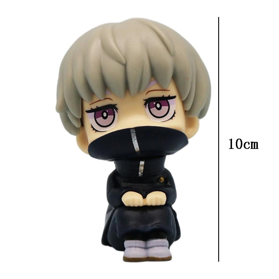Anime Mignon Fushiguro Toji Jujutsu Kaisen Figurine Gojo Satoru Figurine d'Action Poupée Version Q Statue Geto Suguru 10cm Modèle PVC Jouets