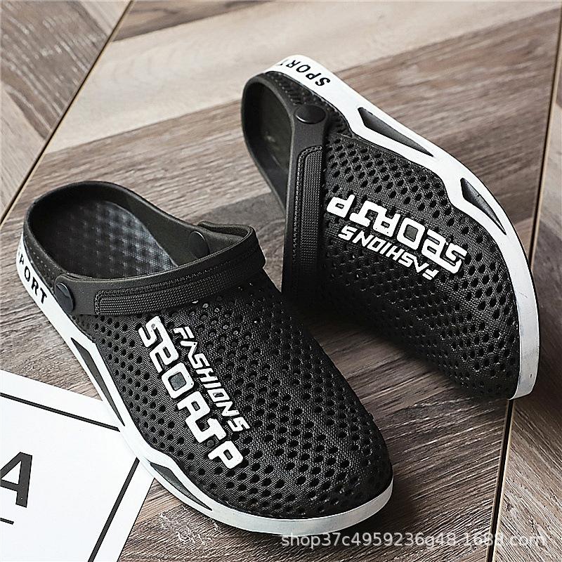 Slippers New Non-slip Cool Slippers Summer Dual-purpose Beach Wear Hole Shoes