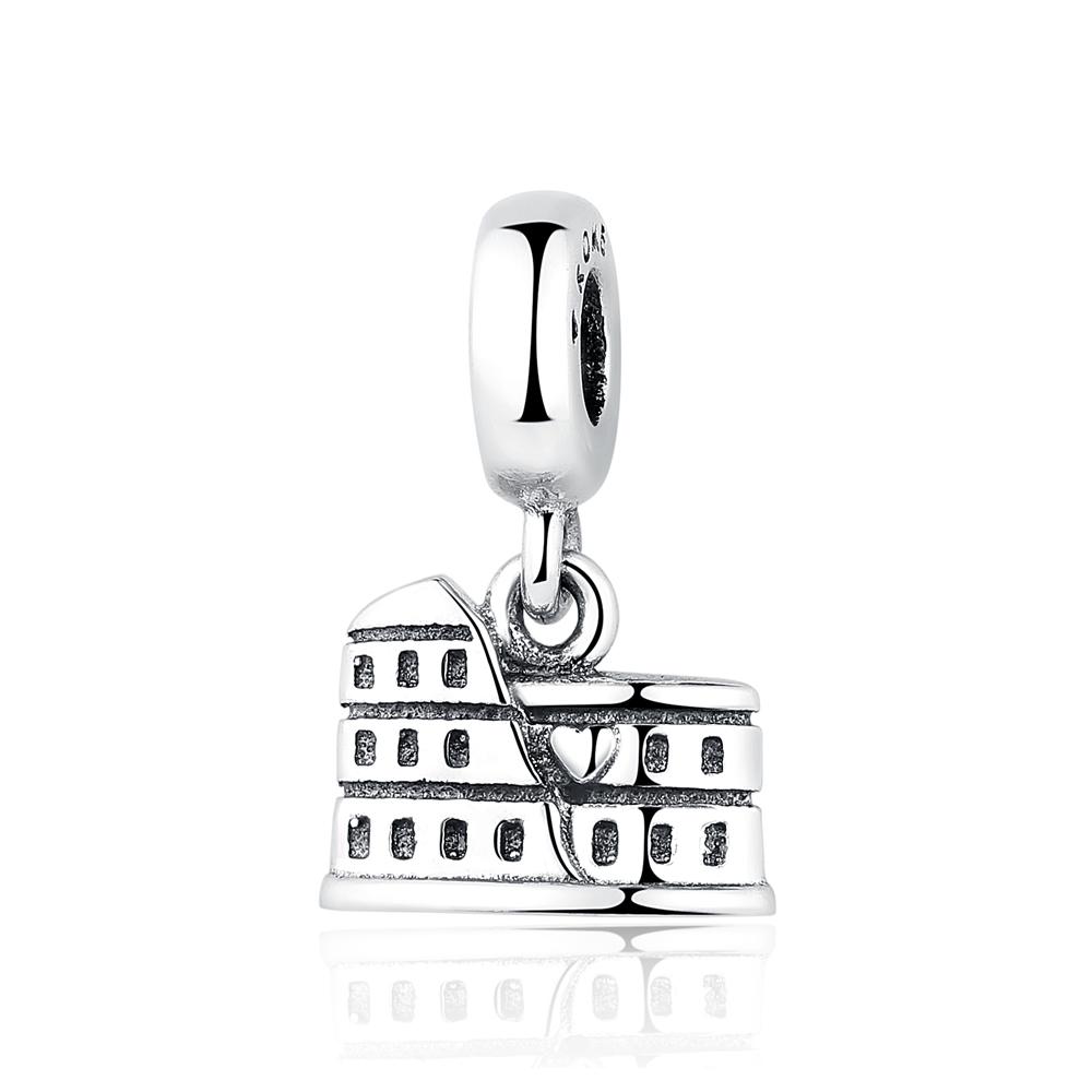 Original 925 Sterling Kupfer Charms Liebe Reise London Bus Koffer Paris Perlen Passen Marken Armbänder Halsketten Frauen DIY Zirkon
