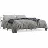 Bed Frame Gray Sonoma 200x200 cm Particleboard and Metal