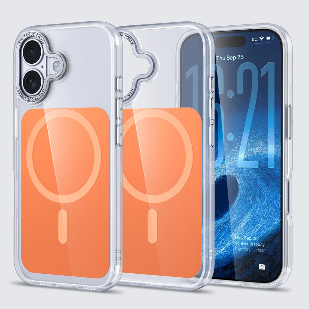 For iPhone 17 Case Skin-touch Acrylic + TPU Cover Compatible with MagSafe