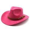 New European and American woolen hat suede men's and women's couple hat woolen western cowboy top hat