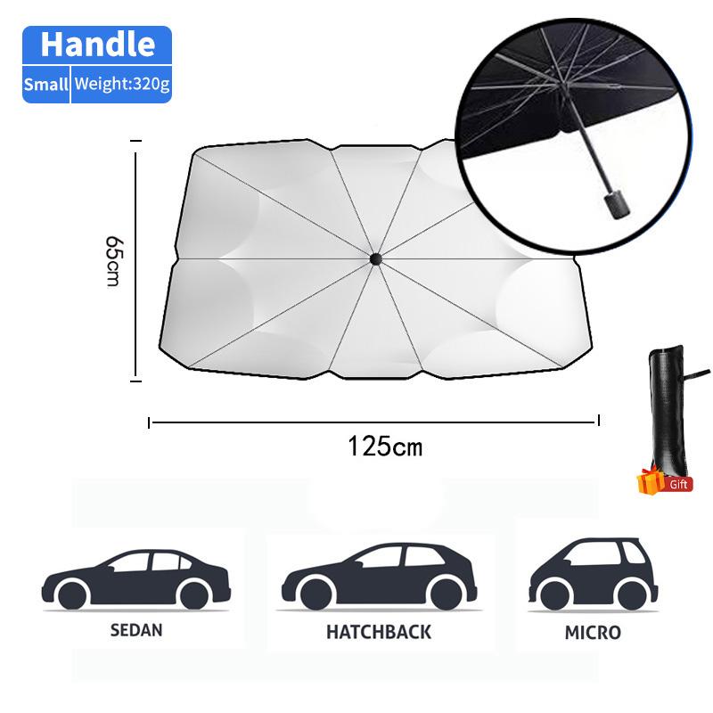 

Upgraded Car Sunshade Umbrella Protector Parasol Summer Sun Interior Front Window Cover for UV Ray Block & Sun Heat Protection
