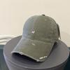 Hole Embroidered Baseball Cap Korean Trendy Brand Female Versatile Street Face Small Cap Pure Cotton Soft Top Sun Hat