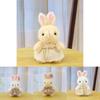 Cute Soft Rabbit Plush Doll  With Soft Short Fur And Pp Cotton Filling For Kids