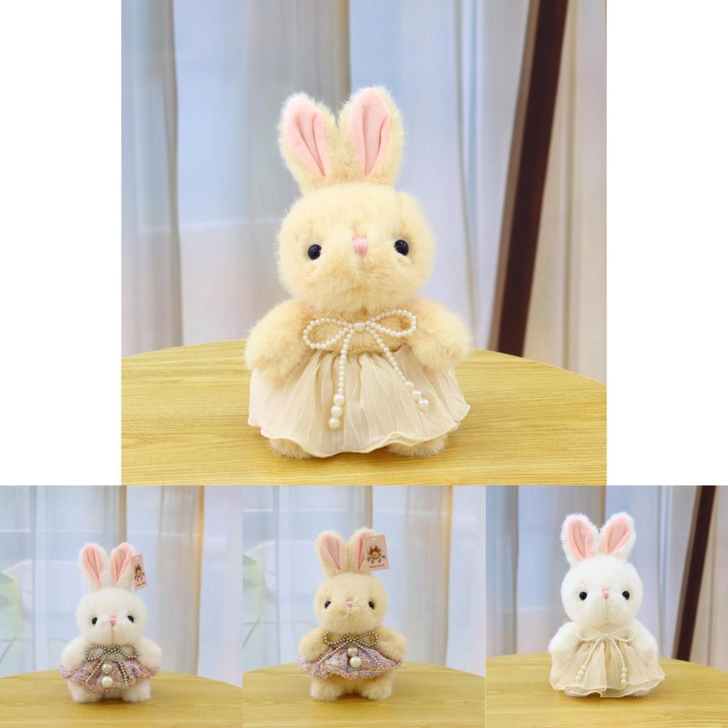 Cute Soft Rabbit Plush Doll  With Soft Short Fur And Pp Cotton Filling For Kids