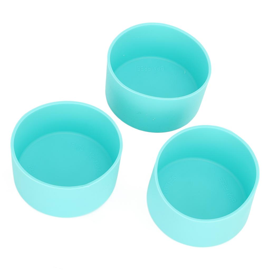 3 Pcs Silicone Cup Boot High Temperature Resistant Anti Slip Wear Scratch Water Bottle Bottom