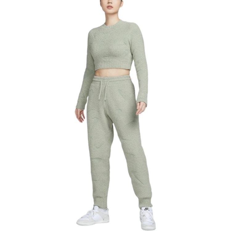 Nike Sportbekleidung Phoenix Kuschelig Bouclé Damen Enges Langarm Strickoberteil FZ1717-370