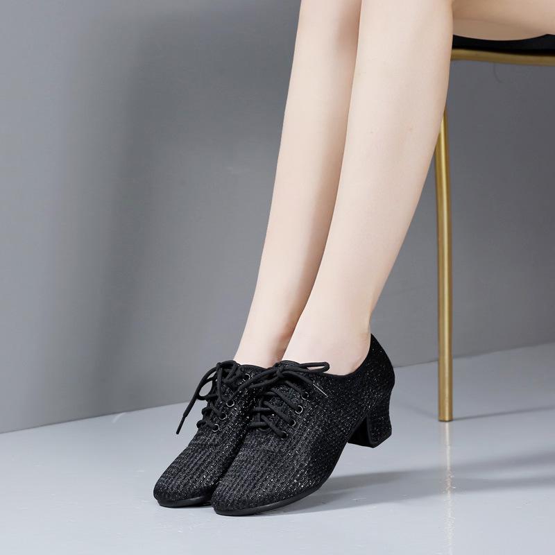 

Эксклюзивная женская обувь для латиноамериканских и бальных танцев - Средний каблук, формирующая фигуру обувь 42