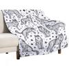 Wolves and Stars On White Throw Blanket Blankets and Throws Decorative Beds Funny Gift Warm for Winter Plush Retros Blankets