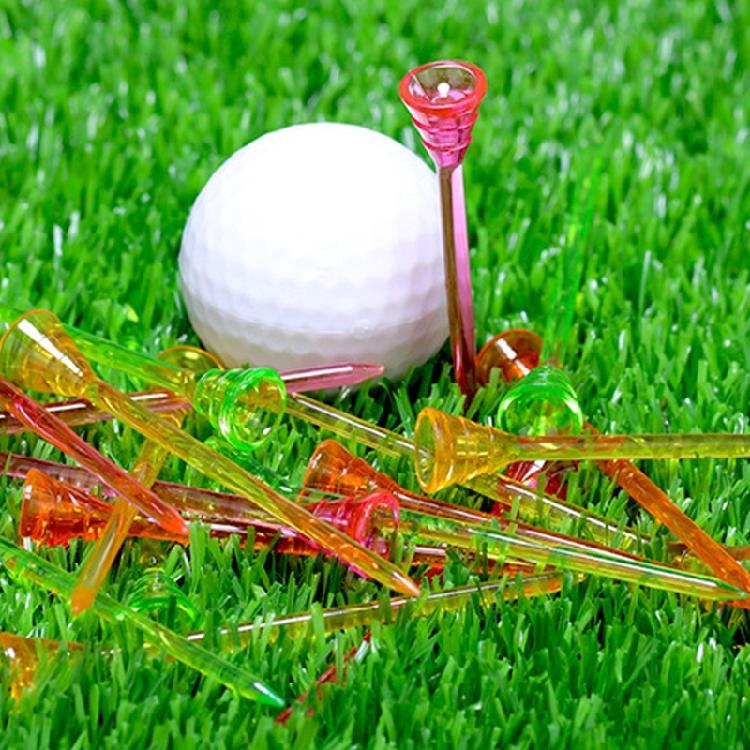 50 Pezzi Tee da Golf Indistruttibili Plastica Trasparente Tee da Golf Sostituzione Bassa Resistenza Tee da Golf Accessori per l'Allenamento del Golf