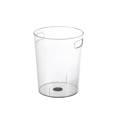 Transparent Trash Can Desktop Storage Bucket PET Plastic Waste Basket Clear Bucket Kitchen Living