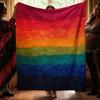 1pc Rainbow Blanket Single Sided 2D Print Soft Flannel Throw Blanket for Bed Couch Sofa Cozy Vibrant Vibe for Pride Home Decor