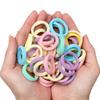50 Pcs Solid Color Elastic Hair Ties - 4cm Towel Rings for High Ponytails and Hair Accessories