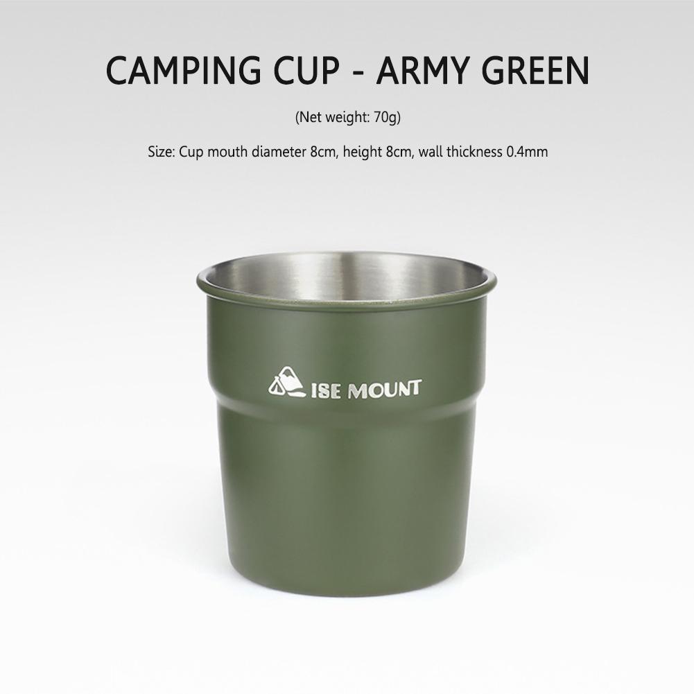 300ML Beer Wine Cups Stainless Steel Camping Cup Coffee Cup Portable Lightweight for Home and Outdoor Use