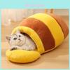 Casa Acogedora y Cálida para Gatos para el Invierno Cama para Mascotas con Diseño de Tarro de Miel Lavable y Duradera