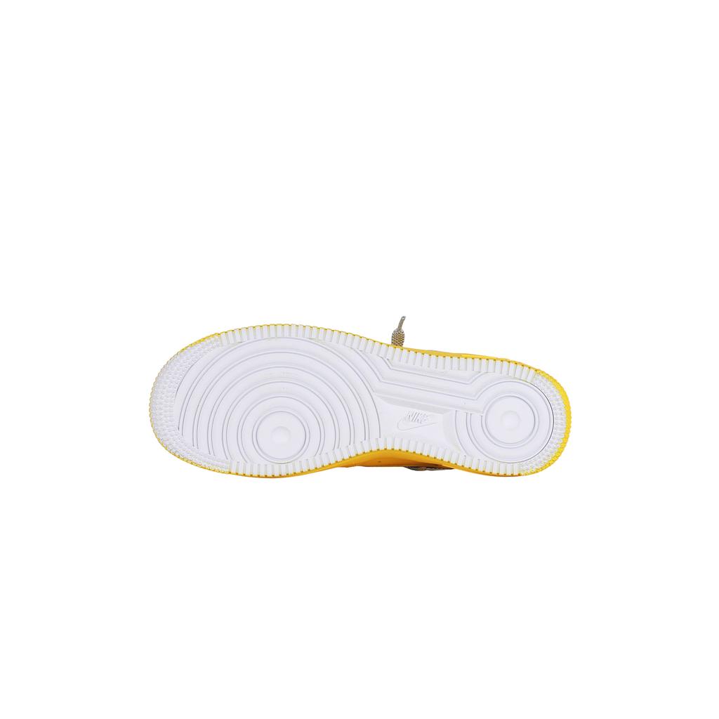 Nike Air Force 1 Gardenia Amortiguación Cobertura Resistente a la Abrasión Caña Baja Zapatillas de Skate Unisex Amarillo Plateado CW2288-111(Equipo1877-)