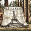 1pc Parisian Eiffel Tower Print Outdoor Blanket, Lightweight Polyester,