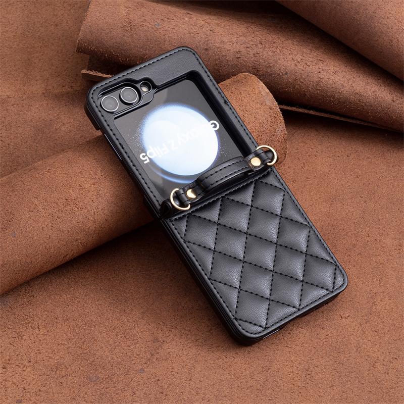 Cover Galaxy Z Flip5 SM-F731B Phone Case for Samsung Galaxy Z Flip6 Flip 4 3 5G Funda Etui Geometric Folding Protect Case Shells
