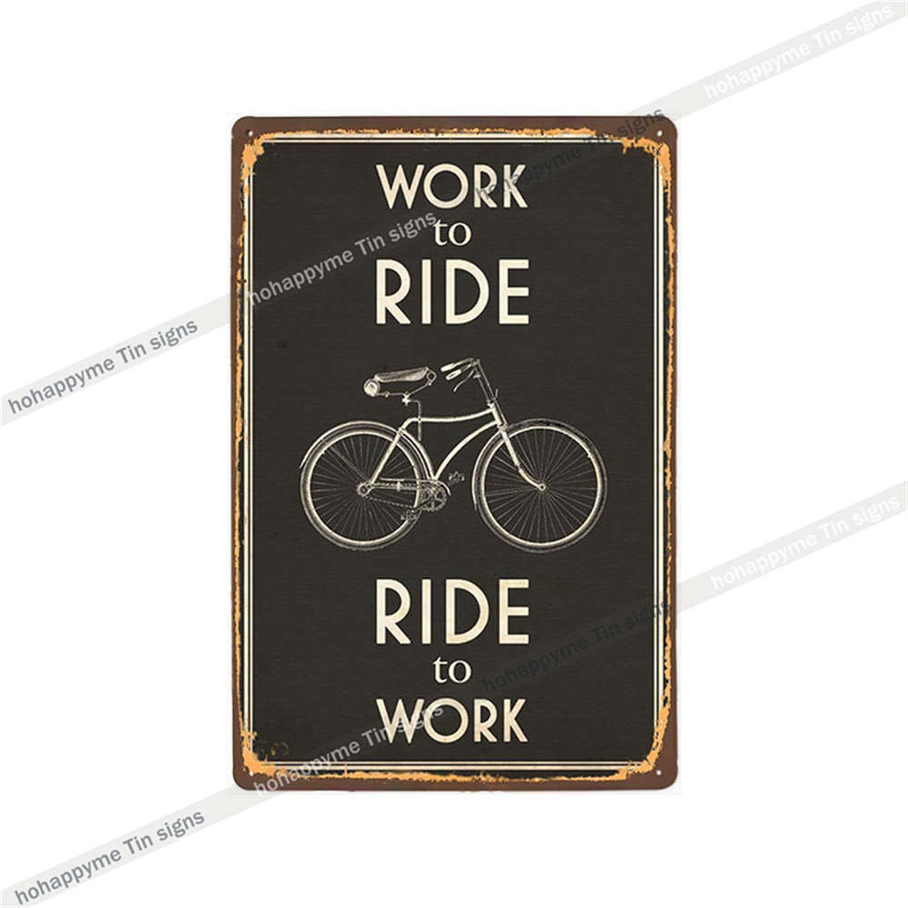 Fahrrad fahren Schilder Blech Metall Retro Plakette Dekoration Fahrradladen Bar Pub Club Café Vintage Wandkunst Eisenmalerei Poster 20x30cm
