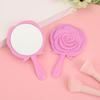 Rose Flower Handheld Makeup Mirror: Single-Sided, HD Surface, Portable Handle Mirror for Beauty Salons