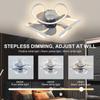 IRALAN Modern Ceiling Fan with Light Home and Decoration Smart Remote Control 50CM LED Large Home Fan