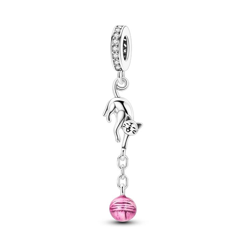 Fit Original Bracelet Copper Charms Butterfly Cute Dog Cat Beads Pendant Dragonfly Chain For Women Gift Diy Jewelry