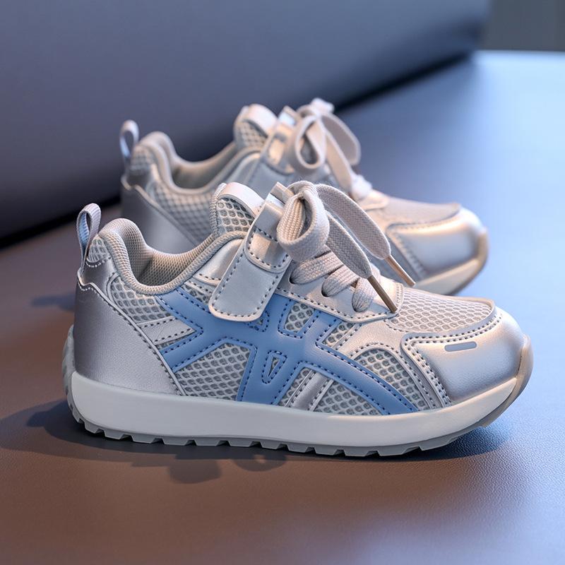 Girls' moral training shoes 2025 popular summer and autumn double net heightening platform leisure campus sports Forrest Gump shoes